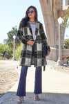 Black / S Double Take Full Size Plaid Button Up Lapel Collar Coat Double Take Full Size Plaid Button Up Lapel Collar Coat 100100513052573 100100513052573