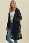 Double Take Full Size Open Front Longline Cardigan Double Take Full Size Open Front Longline Cardigan