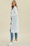 Double Take Full Size Open Front Longline Cardigan Double Take Full Size Open Front Longline Cardigan