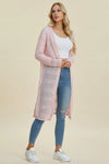 Double Take Full Size Open Front Longline Cardigan Double Take Full Size Open Front Longline Cardigan