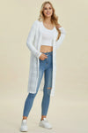 Double Take Full Size Open Front Longline Cardigan Double Take Full Size Open Front Longline Cardigan