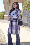 Double Take Full Size Plaid Button Up Lapel Collar Coat Double Take Full Size Plaid Button Up Lapel Collar Coat
