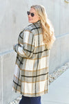 Double Take Full Size Plaid Button Up Lapel Collar Coat Double Take Full Size Plaid Button Up Lapel Collar Coat