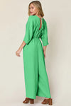 Double Take Full Size Surplice Wide Leg Jumpsuit with Pockets Double Take Full Size Surplice Wide Leg Jumpsuit with Pockets