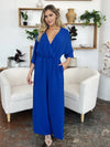 Double Take Full Size Surplice Wide Leg Jumpsuit with Pockets Double Take Full Size Surplice Wide Leg Jumpsuit with Pockets