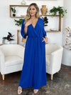 Double Take Full Size Surplice Wide Leg Jumpsuit with Pockets Double Take Full Size Surplice Wide Leg Jumpsuit with Pockets