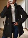 Outerwear Black / S Double-Breasted Fleece Longline Coat Double-Breasted Fleece Longline Coat 100100078034632 100100078034632