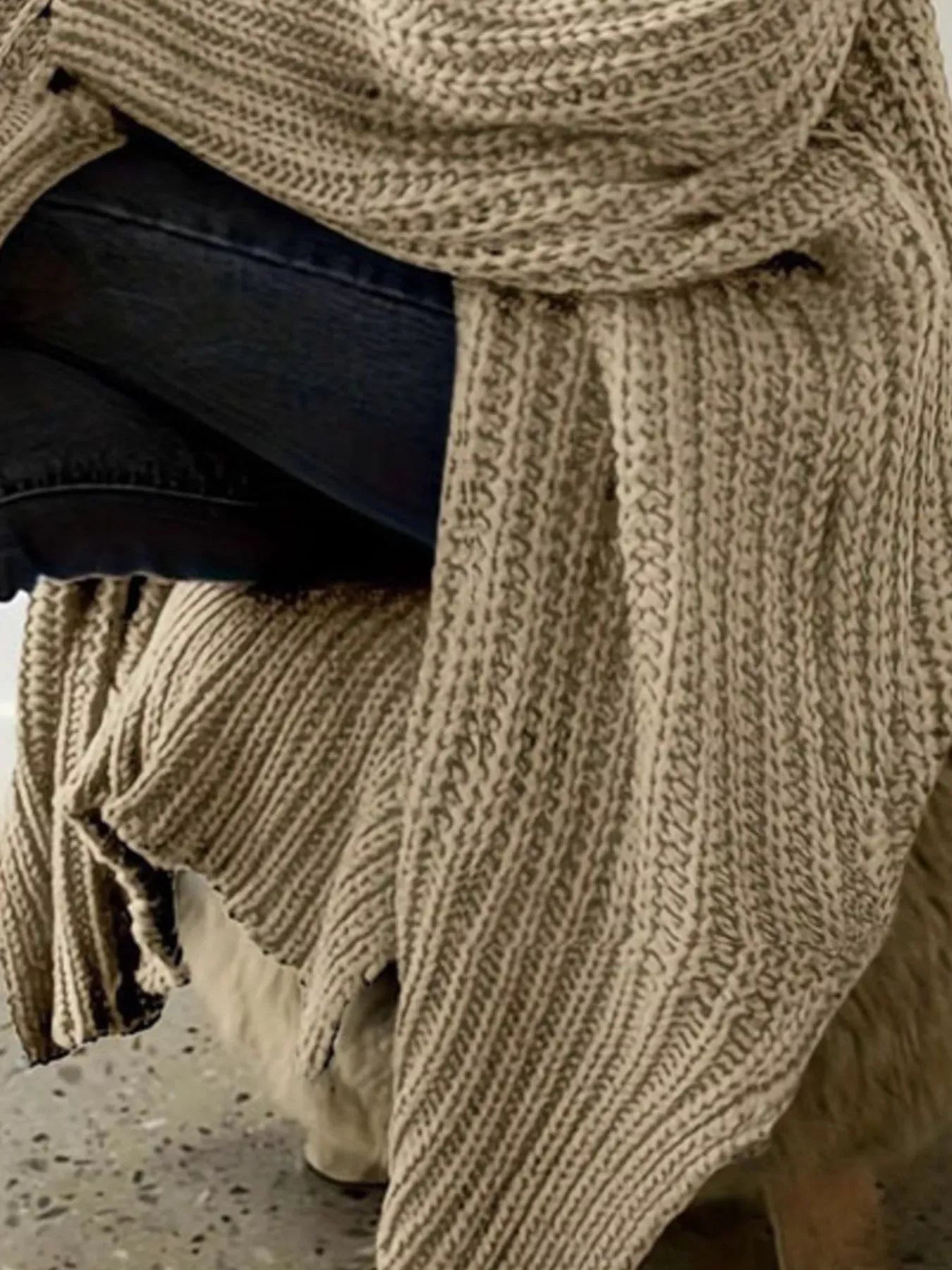 Outerwear Chunky Knit Open Front Cardigan Chunky Knit Open Front Cardigan