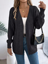 Outerwear Openwork Open Front Long Sleeve Cardigan Openwork Open Front Long Sleeve Cardigan