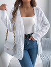 Outerwear Openwork Open Front Long Sleeve Cardigan Openwork Open Front Long Sleeve Cardigan