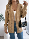 Outerwear Openwork Open Front Long Sleeve Cardigan Openwork Open Front Long Sleeve Cardigan