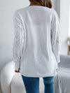 Outerwear Openwork Open Front Long Sleeve Cardigan Openwork Open Front Long Sleeve Cardigan