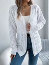 Outerwear Openwork Open Front Long Sleeve Cardigan Openwork Open Front Long Sleeve Cardigan