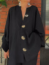 Outerwear Plus Size Button-Down Oversized Outerwear Plus Size Button-Down Oversized Outerwear