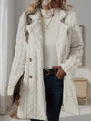 Outerwear White / S Double-Breasted Fleece Longline Coat Double-Breasted Fleece Longline Coat 100100078030423 100100078030423