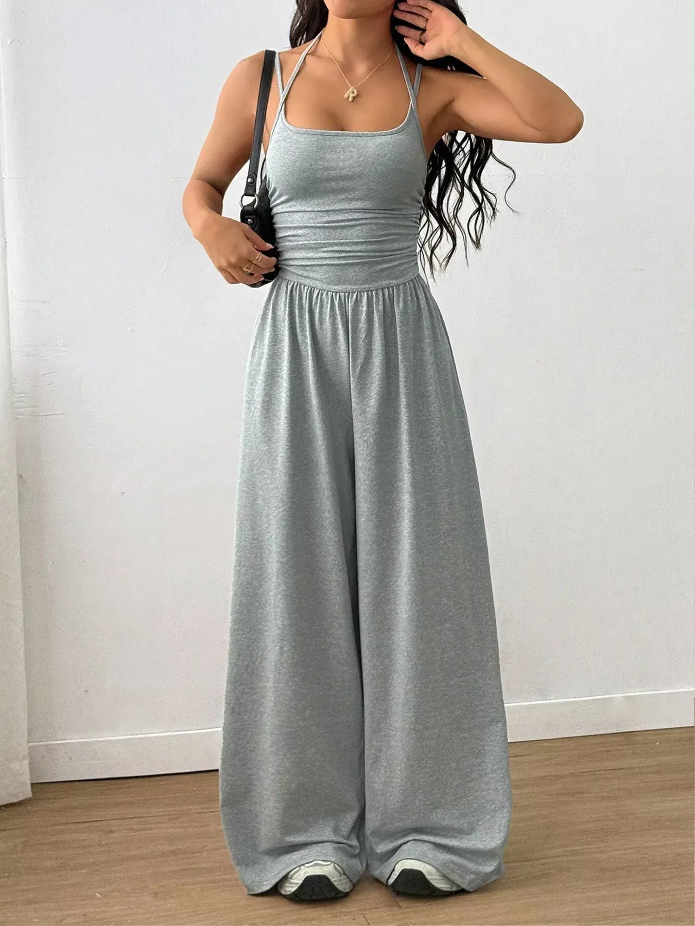 Jumpsuits & Rompers Sleeveless Wide Leg Casual Jumpsuit Sleeveless Wide Leg Casual Jumpsuit